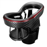 Carmate DZ413 Car Drink Holder, Quattro X Twin Cup Holder, Carbon Style, Metallic Red