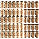 Wood Furniture M8x15/M8x20/M8x25mm Threaded Insert Nuts Interface Hex Socket Drive 50pcs (M8*25)