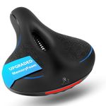 Comfortable Bike Seat for Women Men with Soft Memory Foam -Airflow Ventilation, Shock-Absorbing, Waterproof, Easy to Install, Ideal Bicycle Seat for Peloton Bikes, City/MTB/Spin/Road/E-Bikes (Blue)