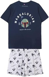 CERDÁ LIFE'S LITTLE MOMENTS Hombre Star Wars Algodon 100% de 2 Piezas [ Camiseta + Pantalon Pijama Licencia Oficial Disney, Azul Marino, L
