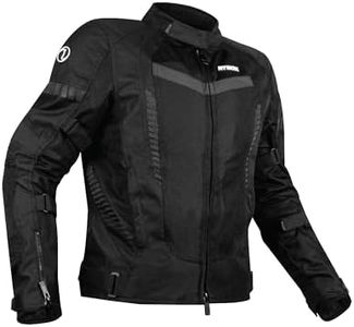 Rynox Tornado Pro 4 Jacket - CE Certified Class A | Motorcycle Riding Jacket with Impact Protection and Abrasion Resistance - All Black, Small