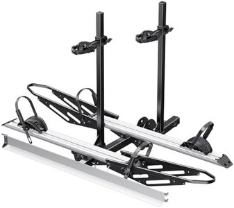 Young Hitch Mount Bike Rack with Ramp, 200 lbs. Capacity for 2 E-Bikes, Fat Tire and Standard, fits Cars, SUVs, RVs, Trailers with 2 Inch Receiver