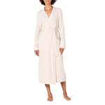 Amazon Essentials Women's Lightweight Waffle Full-Length Robe, Beige, Large