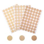 Screw Hole Stickers Self Adhesive 162 Pcs 21mm Wood Texture Screw Cover Stickers for Wood Screws Wardrobe Closet Cabinets Desk Furniture Decoration (Oak Deep)