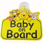 Vadda Baby On Board Sleeping Child/Baby Vehicle Decal, Window Hanging Safety Sign for Car Pooh