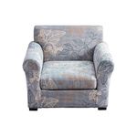 KRFOONN 2 Piece Chair Covers Printed Sofa Covers Couch Covers Washable Armchair Sofa Couch Slipcover Furniture Protector with Elastic Bottom for Living Room (Armchair, 17)