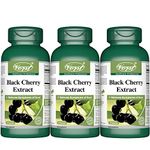 Black Cherry Extract 600mg 3 X 60 Capsules with Thyme Peppermint and Celery Gout Pain Relief Treatment Uric Acid Supplement | Tart Cherry Alternative | 3 Bottles