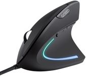 Uineer Wired Vertical Mouse, USB Ergonomic Mouse with 4 Adjustable DPI, 6 Buttons 1.5M Cable Computer Mouse for Laptop, Desktop, PC(Black)