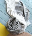 madake Bamboo Ultra Soft & Thin Turkish Towel- 160x75cm|Quick Dry, Super Absorbent, Anti Bacterial|Extra Large Bath Towel for Men and Women|Ideal for Bath,Travel,Gym,Beach,Pool & Yoga(Indigo Striper)