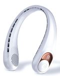 TUNISE Neck Fan, Personal Fan with LED Display, USB-C Rechargeable, 4000mAh-Battery, 3-Speed Adjustment & Whisper-Quiet Operation, Perfect for Home, Travel, Sports