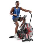 Sunny Health & Fitness Premium Smart Cross-Training Fan Bike, Air Resistance Cardio Machine w/150 kg Capacity for Intensive Home Workout, Customizable Monitor w/Free SunnyFit App Connection-SF-B223018