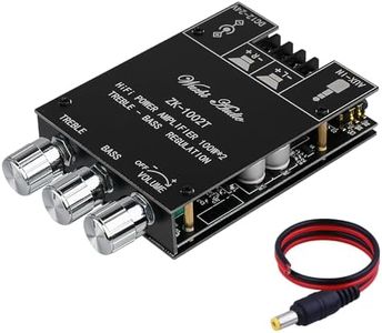 ARRAROWN ZK-1002T 2.0 Channel Bluetooth 5.0 Amplifier Board 200W HiFi Subwoofer Audio AMP with Treble and Bass Control BT and AUX Inputs, DC 12-24V 2.0 Channel Stereo AMP Module for DIY Speakers