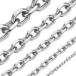 Rolo Cable Chain for Men Women 3mm 18 Inch Stainless Steel Link Chain Necklace