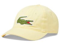 Lacoste Men's Solid Big Croc Cap, Yellow, One Size