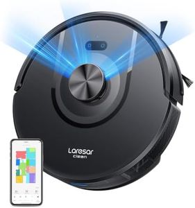 Laresar Clean Robot Vacuum Cleaner with Mop, 8000Pa Robotic Vacuum with LiDAR Navigation, 180 Min Runtime, 3-in-1 Sweep and Mop, 5 Maps, App/Voice Control for Pet Hair, Carpet and Hard Floors, Mars01
