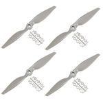 sourcing map 9x4.5 Propeller RC Propellers 2 Vane Blades Props Grey with Adapter Rings for Electric Airplane Aircraft, Pack of 4