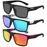 Firtink 3pcs Mens Sunglasses, Polarised Sunglasses Sun Glasses Outdoors Sports Running Golf Cycling Fishing Hiking Eyewear sunglasses for Mens