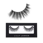 Lilly Lashes Premium Synthetic Lashes Chicago | Fake Eyelashes Natural Look | Flare Wispy Lash | False Lashes | Vegan Strip Lash | Reusable Up to 10 Wears | 15mm