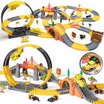 OR OR TU Construction Toys 342Pcs Race Track Sets for Boys/Girls Kids Excavator Toy Toddler Train Set Flexible Car Track Gift for 3 4 5 6+ Years Old Children