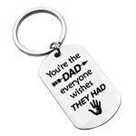 Dad Fathers Day Gift Dad Keychain Stepdad Gift Father Keychain Father-in-Law Gift Father of The Bride /Groom Gift Daddy Papa Valentine Christmas Birthday Wedding Gift for Bonus Dad from Daughter Son