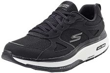 Skechers Women's GO Walk Workout Walker Trainers, Black Leather/White Textile, 5 UK