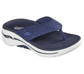 Skechers Women's Flip-Flop, Navy/White, 8