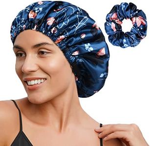 YANIBEST Double Layer Satin Bonnet Silk Bonnet Adjustable Hair Bonnet for Sleeping Hair Bonnets for Women Curly Natural Hair