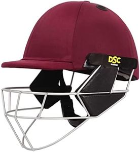 DSC Scud Lite Titanium Cricket Helmet with Neck Guard for Mens and Boys, Medium, Maroon