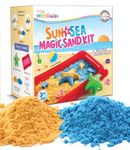 Intelliskills Premium Magic Kinetic Sand Kit with Shape Moulds for Kids, Art & Craft Activity Kit, Creative & Learning Toy for Toddlers, Sand Packets, 3+ Years (Red)