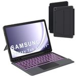 for Samsung Galaxy Tab A9+ 5G/A9 Plus 11" Keyboard Case: 7 Colors Backlit Detachable Magnetic Keyboard with Trackpad for 11" Samsung Tab A9 Plus 2023 | Smart Touch Wireless Keyboard Folio Book Cover