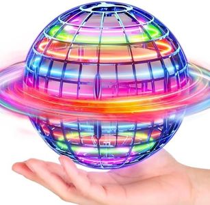 Ivtivfu Flying Orb Ball (Blue, 2024 Upgraded) with Dazzling Lights, Magic Hover Spinner, Cool Boomerang Drone, Floating Cosmic Globe, Kids Outdoor Toys, for 6 7 8 9 10 Year Old Boys Girls
