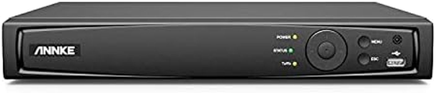 ANNKE 8 Channel 4K POE NVR , 8MP CCTV Camera System Network Video Recorder, Support 8x 8MP/5MP/4MP/1080p IP Security Cameras, Max up to 8 TB Hard Drive for 24/7 Recording (HDD Not Included)