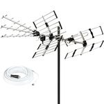 Five Star Outdoor TV Antenna 2024 Newest Version 200 Miles Long Range Upgraded Yagi HD VHF UHF Support ATSC 3.0 and 4K Broadcast