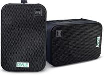 Pyle 2 Way Speaker System Pair - 500W Peak Power 6.5 Inch Passive Weatherproof Wall / Ceiling Mounted - Heavy Duty Universal Mount - Use for Pool, Patio, Indoor, Outdoor (Black)
