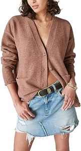 Lucky Brand Women's Oversized Pocket Cardigan, Baltic Amber, X-Large