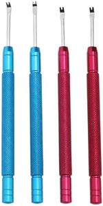 EMSea 4 Pcs Watch Hands Lever Watch Needle Metal Lifting Removal Tool Watchmaker Removing Repair Tool for Home Watch Repair (Red and Blue)