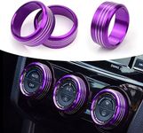 For Subaru AC Knob Cover Accessory Center Console Switch Volume Temp Control Button Ring Trim Compatible with Forester 2014-2018, Crosstrek XV 2013-2017,Impreza 2014-2016,WRX/STi 2015-2020 Purple 3PCS