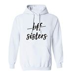 Best Friend Hoodie for Girl BFF Matching Sweatshirt for Women Sister Pullover Sweater Sweatshirt Long Sleeve 1 Piece(White-BFF,XXL)