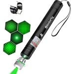 CLIMBERTY® Laser Light USB Rechargeable Green Laser Pointer, 2000 Metres Laser Pointer High Power Pen, Cat Laser Toy, Long Range Green Laser Pointer for Presentations, Stargazing, Hiking (Green Light)