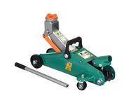 AIROTIC Heavy Duty Double Piston Hydraulic Trolley Jack 2 Ton | Hydraulic Trolley Jack, 2 Ton Capacity, 135-300mm Lifting Range, for Car, SUV & Workshop Use, LI-J2