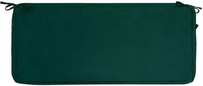 FUNHOME Outdoor Bench Cushion Covers 48" x 18" x 3", No Insert! Patio Cushion Covers for Outdoor Furniture,Water Resistant Patio Bench Loveseat Cushion Covers 1 Pack, Dark Green (Covers ONLY)