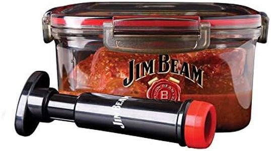 Jim Beam Vacuum Seal Marinade Box, Air Sealed Pump, Removes air from The Marinade Box, Speedy Marination Process, Barbecue and Grilling Marinator, Perfect Marination of Beef, Chicken and Fish