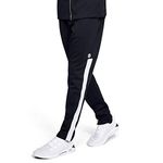 Under Armour Men Athlete Recovery Knit Warm Up Bottom Trousers - Black/Metallic Silver (001), Small