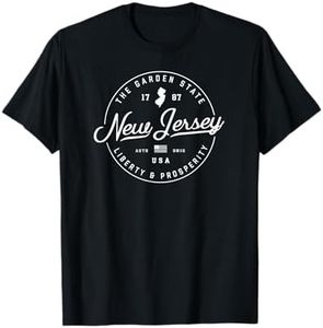 New Jersey T-Shirt, US State Travel Vacation Shirts NJ USA T T-Shirt