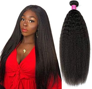 Coarse capelli umani Yaki Weaves Cheap 9 A Brazilian Virgin Hair Kinky Straight 1pcs/lot 25,4-76,2 cm brasiliano capelli Bundle (12 Inch)