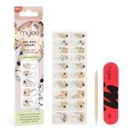 Mylee Gel Nail Wraps [Blooming Lovely] – 20 Pre-Cured Gel Stickers for Instant Mani – No Lamp Needed, Chip-Resistant, Glossy Finish, Lasts Up to 14 Days – Easy to Apply, Vegan & Cruelty-Free