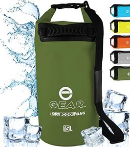 Enthusiast Gear 15L Insulated Floating Cooler Bag, Waterproof, Portable, Collapsible, Padded Shoulder Strap, Perfect for Kayaking, Hiking, Boating, Beach