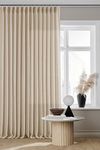 Beige Flax Linen Curtains 96 Inches