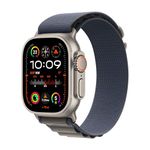 Apple Watch Ultra 2 [GPS + Cellular 49mm] Smartwatch with Rugged Titanium Case & Blue Alpine Loop - Small. Fitness Tracker, Precision GPS, Action Button, Extra-Long Battery Life - Small