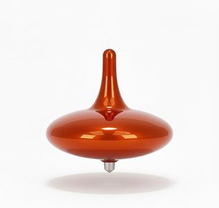 Electric Spinning Top, 6+ Hours Endless Spinning, LED Light Show, The Dreamer Spinning Top, Timer-Enabled Design, Unique Gift for Adults(Ignition Orange) (Without Base)